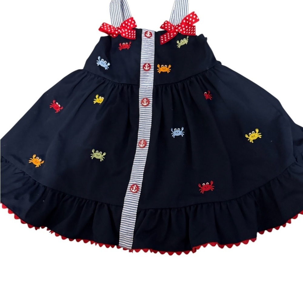 The Cutest Summer Dress with Embroidered Crabs - Picture 3 of 3